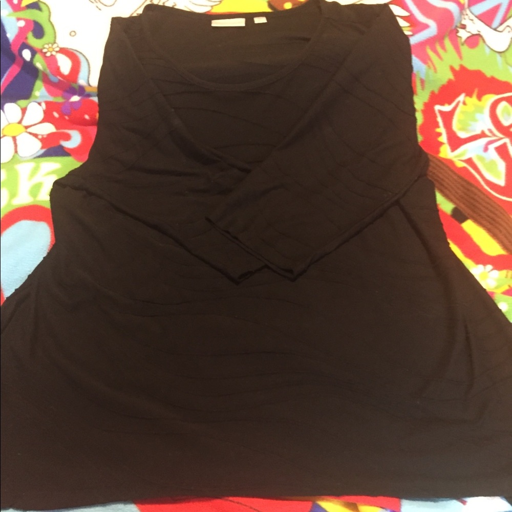 Black top with scallop detail